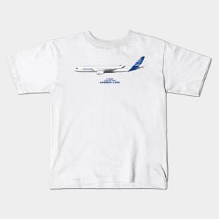 Illustration of Airbus A350 F-WXWB Kids T-Shirt